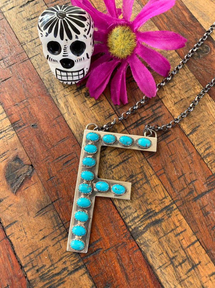 Customized Letter F Custom Letter F Necklace β Hippie Cowgirl Couture