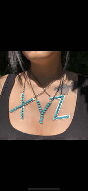 Custom Letter X Necklace