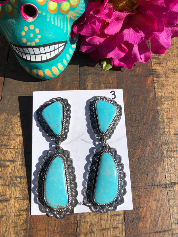 The "Lacy" Turquoise Earrings #3