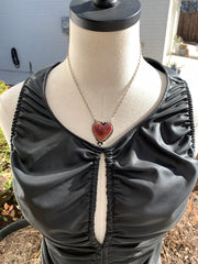Purple Spiny Heart Necklace #1