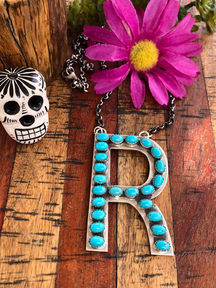 Custom Letter R Necklace