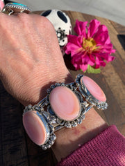3 Stone Oval "Cotton Candy" Cuff