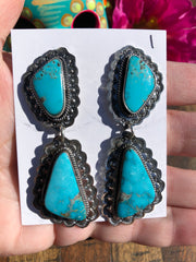The "Lacy" Turquoise Earrings #1