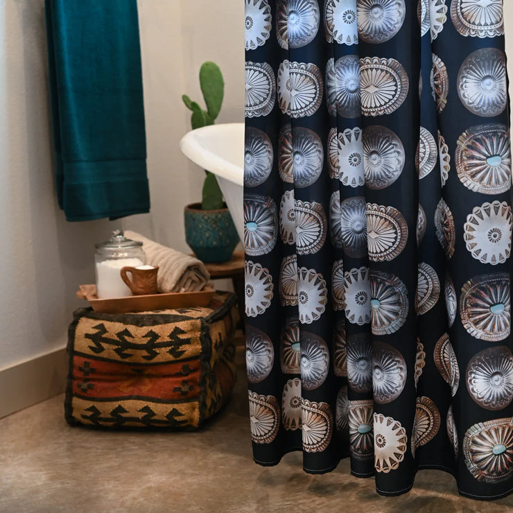 The "Concho" Shower Curtain- black