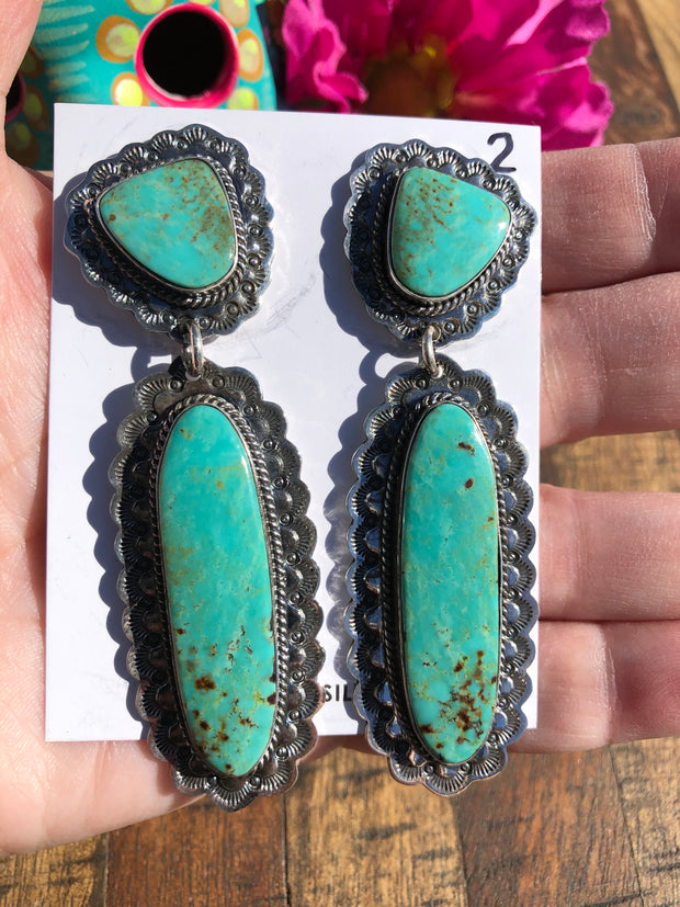 The "Lacy" Turquoise Earrings #2