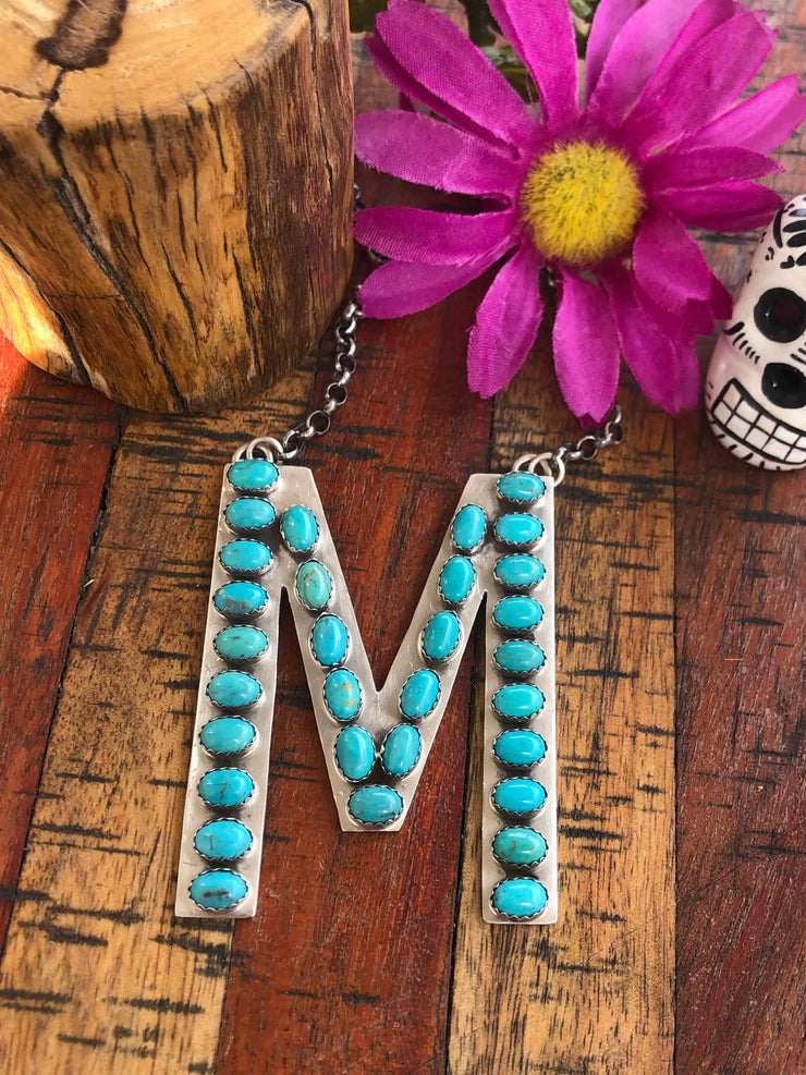 Custom Letter M Necklace