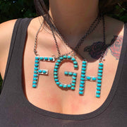 Custom Letter F Necklace