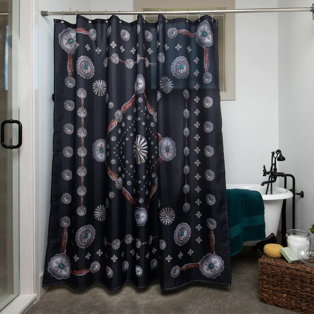 The "Flagstaff" Shower Curtain- black