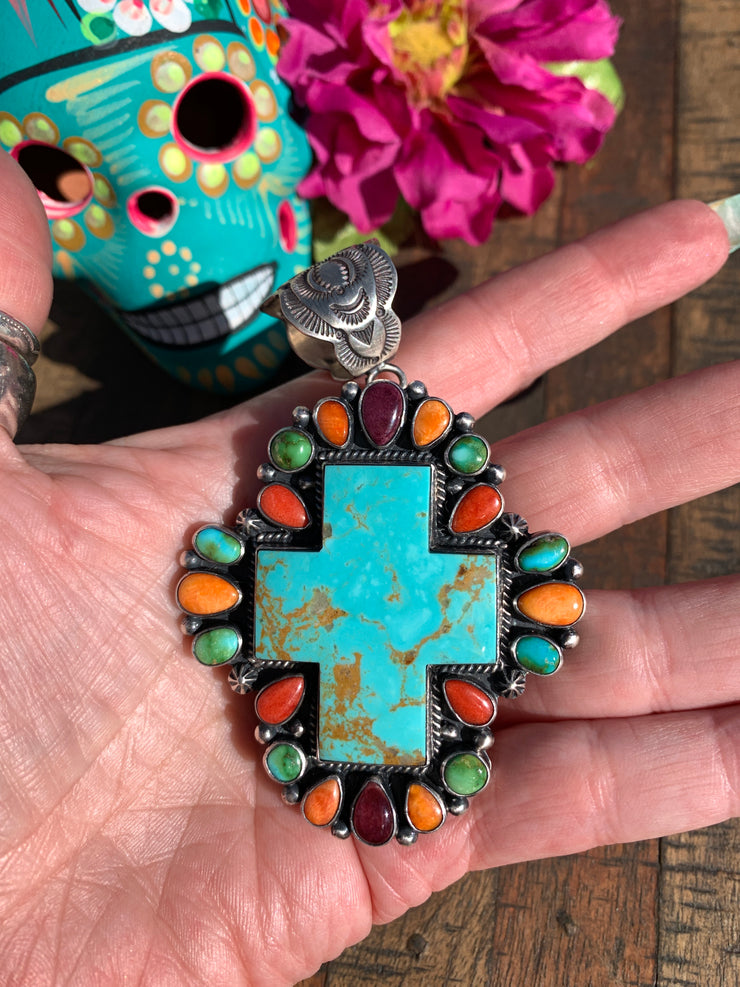 Multicolor Cross Pendant #2