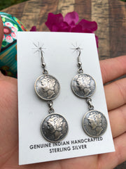 Double Mercury Dangle Earrings
