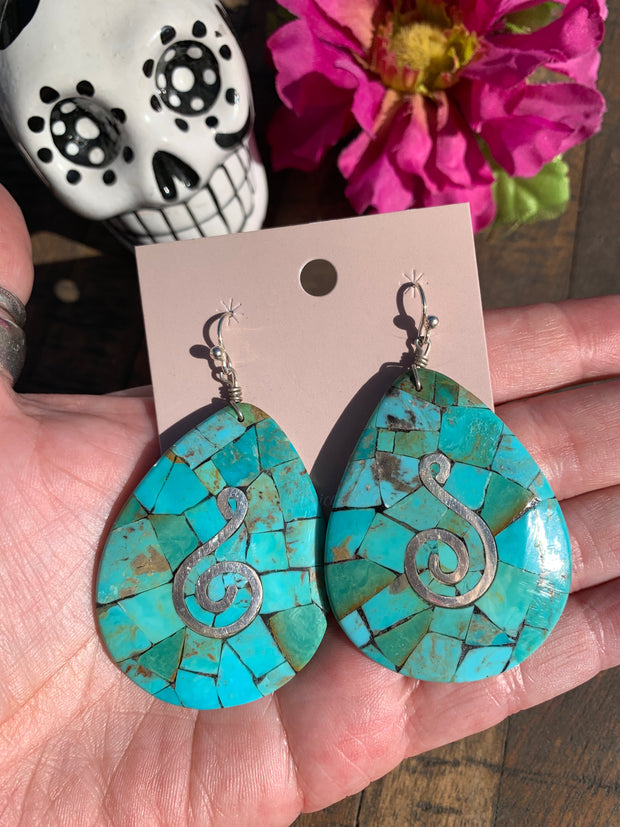 Kingman Inlay Slab Earrings