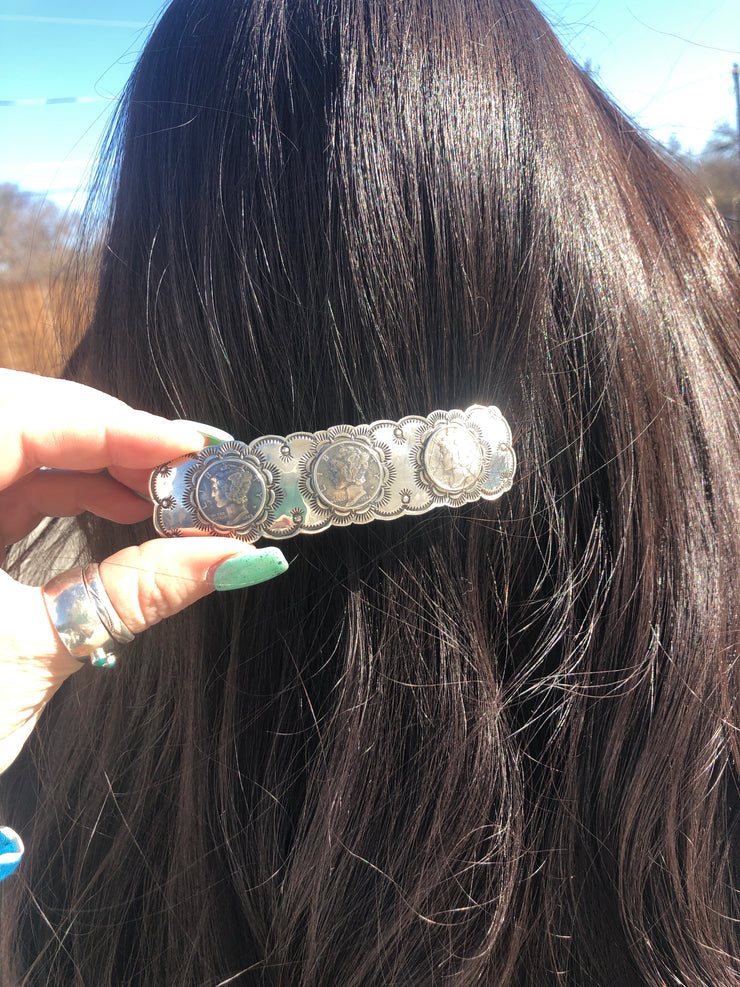 3 Coin Hair Barrette