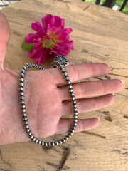 14" 5mm "Navajo Style" Sterling Pearls
