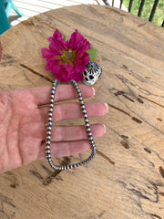 16" 5mm "Navajo Style" Sterling Pearls
