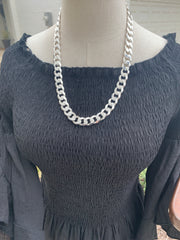24" Sterling Silver Cuban Chain