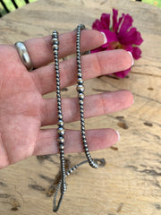 30" "Navajo Style" Sterling Pearls
