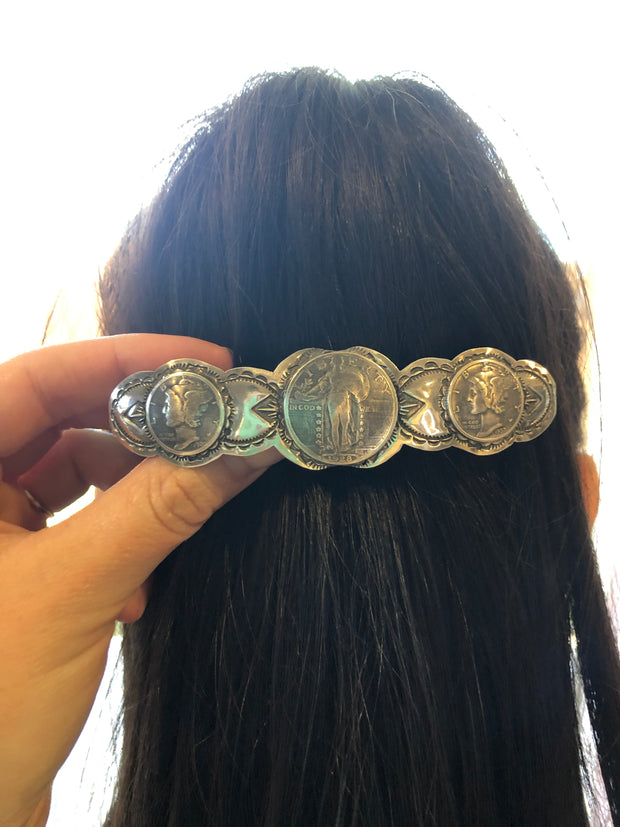 Multi Coin Hair Barrette