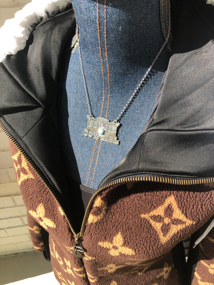 “Boujie Cowgirl" Necklace with Kingman Turquoise