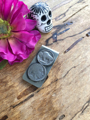 "Bison And Warrior" Coin Money Clips