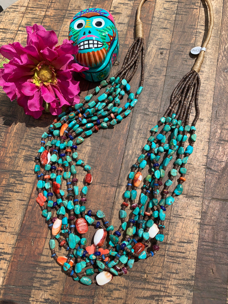8 Strand Multi-Color Necklace