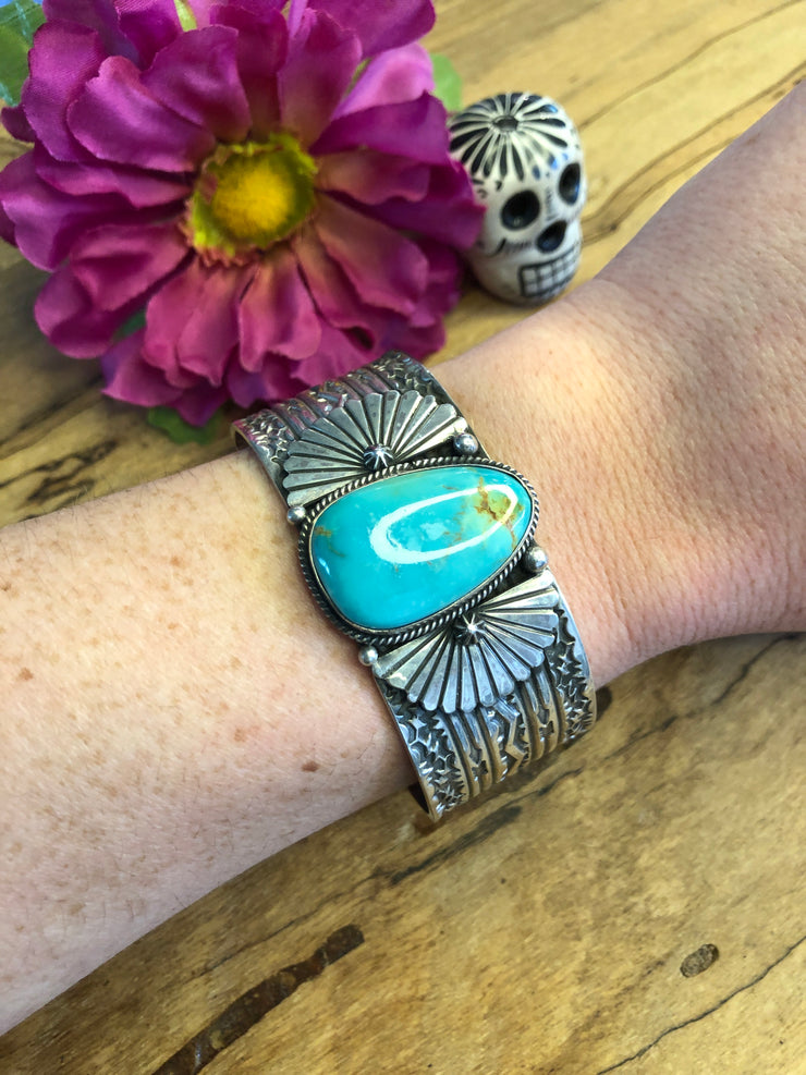 Single Stone Kingman Wide Cuff #1