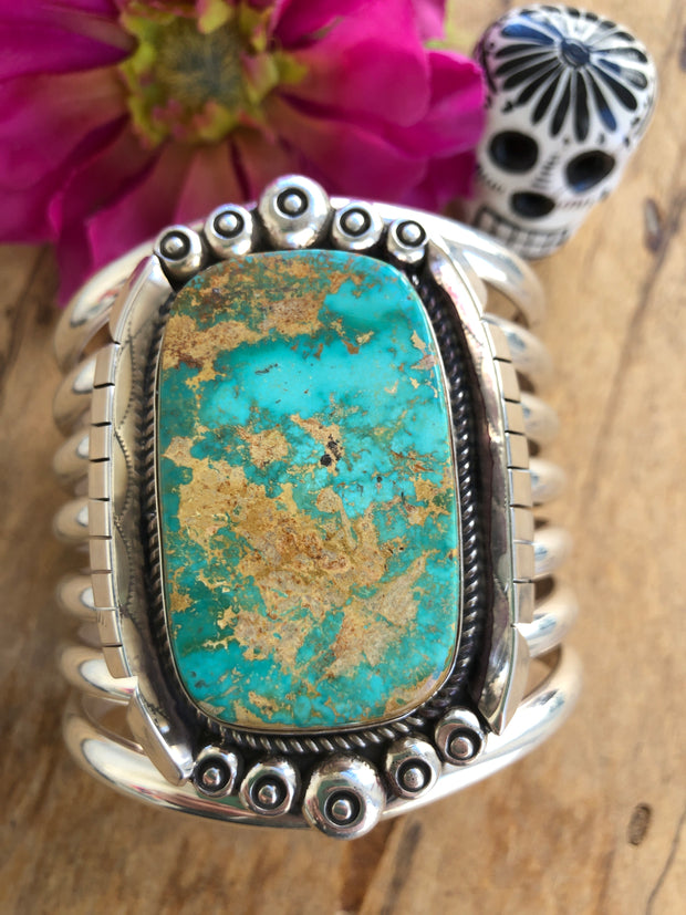 Contemporary Sterling & Turquoise Cuff