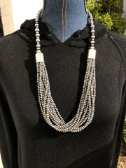 Graduated Pearl 12 Strand Necklace