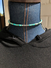 Kingman Memory Wire & Pearls Choker Necklace