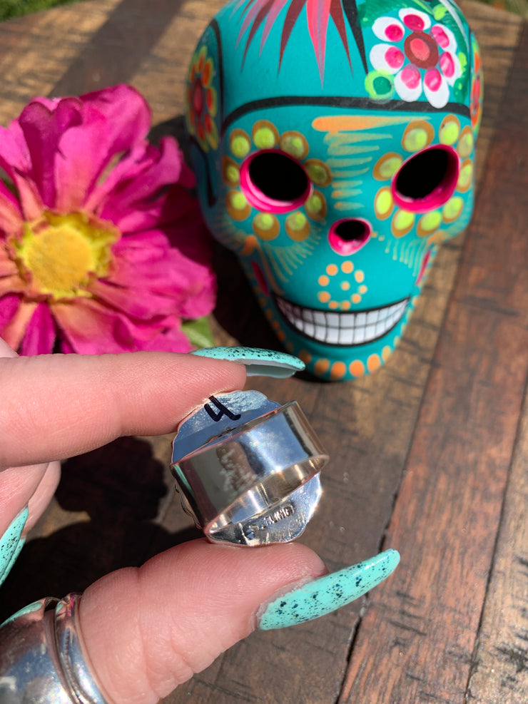 Mini Kingman Cluster Ring #4 Sz 9
