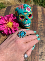 Mini Kingman Cluster Ring #8 Sz 8.5
