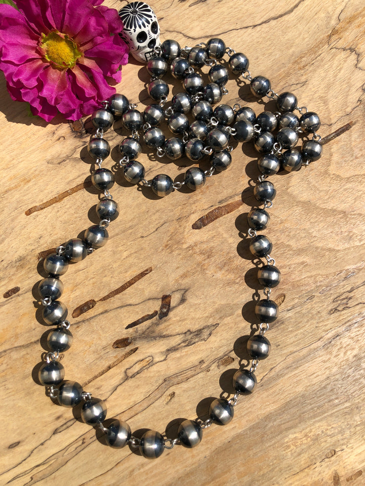 60” Rosary Style 16mm Sterling Pearls