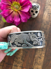 Sterling Silver Story Tellers Cuff