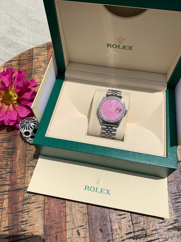 Refurbished/Pre-Owned Custom "Pink" Rolex Watch