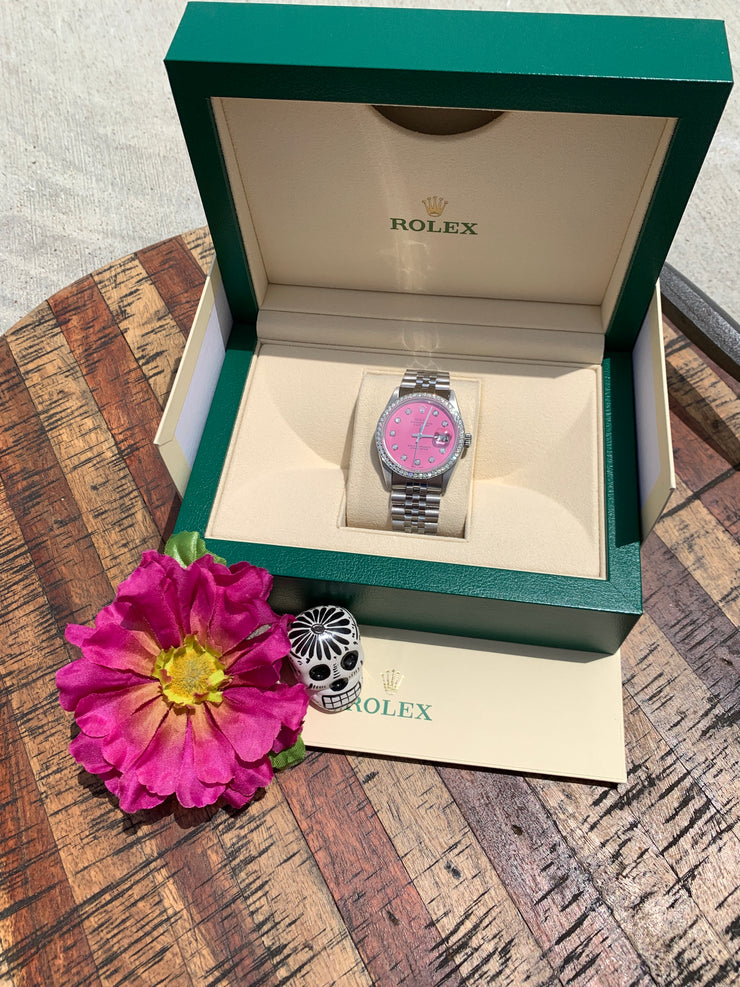 Refurbished/Pre-Owned Custom "Pink" Rolex Watch