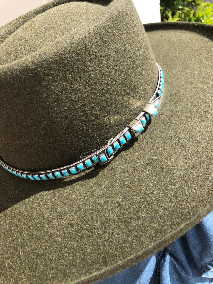 Sterling Silver and Kingman Hat Band