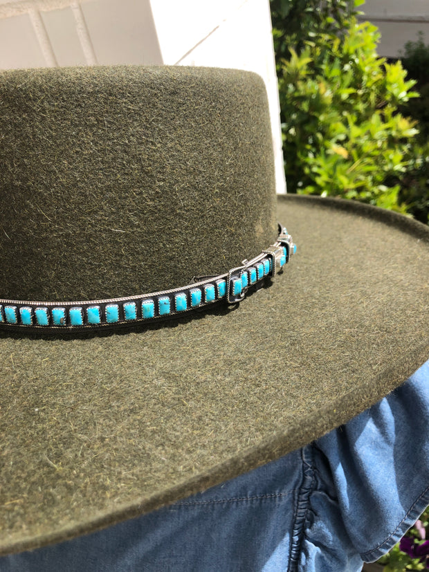 Sterling Silver and Kingman Hat Band