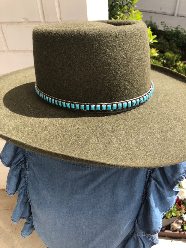 Sterling Silver and Kingman Hat Band