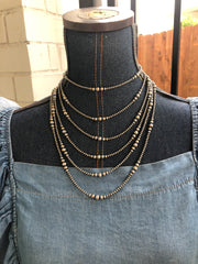 20" "Navajo Style" Sterling Pearls