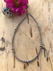 18" "Navajo Style" Sterling Pearls