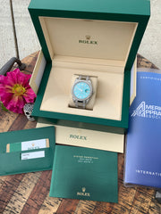"The Big Daddy" Refurbished/Pre-Owned Custom "Turquoise" Rolex Watch
